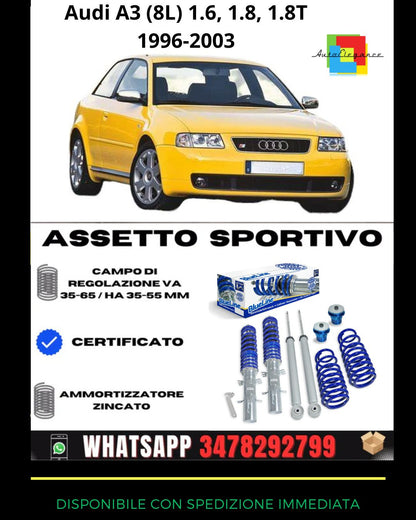 🔥Assetto sportivo ADATTO PER Audi A3 (8L) 1.6, 1.8, 1.8T  1996-2003🔥