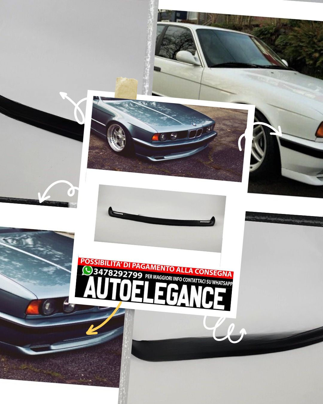 SPOILER adatto per BMW 5 E34 1987-1996 BERLINA