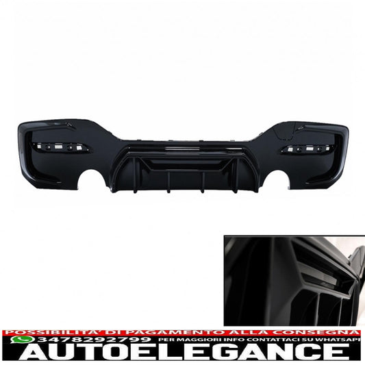 spoiler paraurti posteriore mantovana diffusore doppia uscita singola adatto per bmw serie 1 f20 f21 lci (2015-2019) pianoforte nero design da competizione