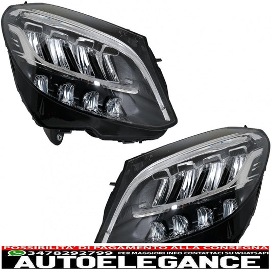 fari anteriori full led adatti per mercedes classe c w205 s205 (2019-up) guida a sinistra