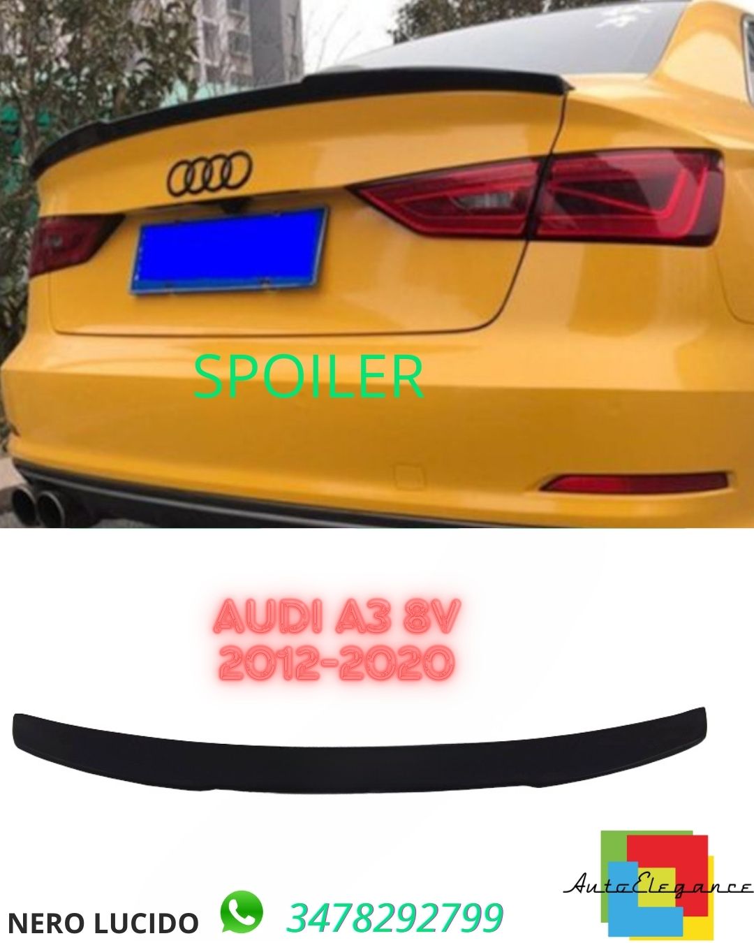 SPOILER SUITABLE FOR✨ AUDI A3 8V 2012-2020✨