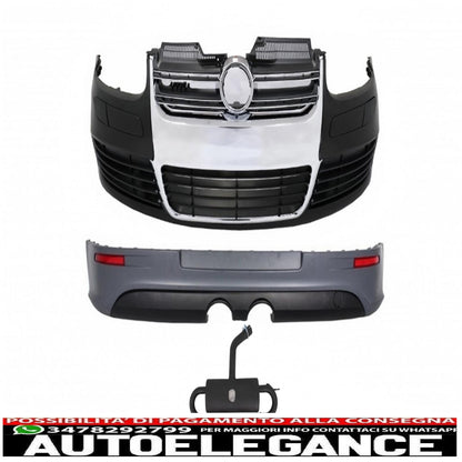complete body kit suitable for vw golf 5 (2005-2007) r32 design exhaust system