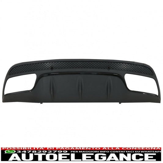 diffusore paraurti posteriore adatto per mercedes classe c w205 s205 (2014-2020) c63 design solo per sport pack black edition