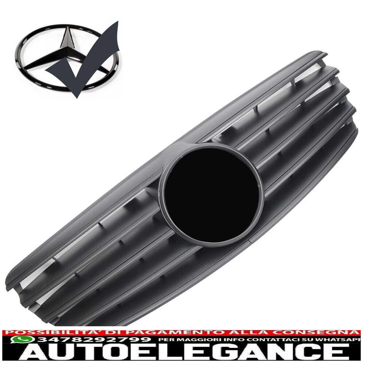 sports grill radiator grill suitable for mercedes w211 s211 e up to 2006 matt black - shows original titleoriginal textsport grill kühlergrill fit for mercedes w211 s211 e bis 2006 matt schwarz