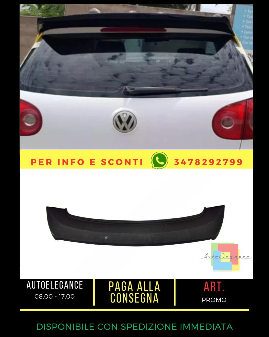 🔥 SPOILER ADATTO PER VW Golf 5 GTI 2003-2008🔥