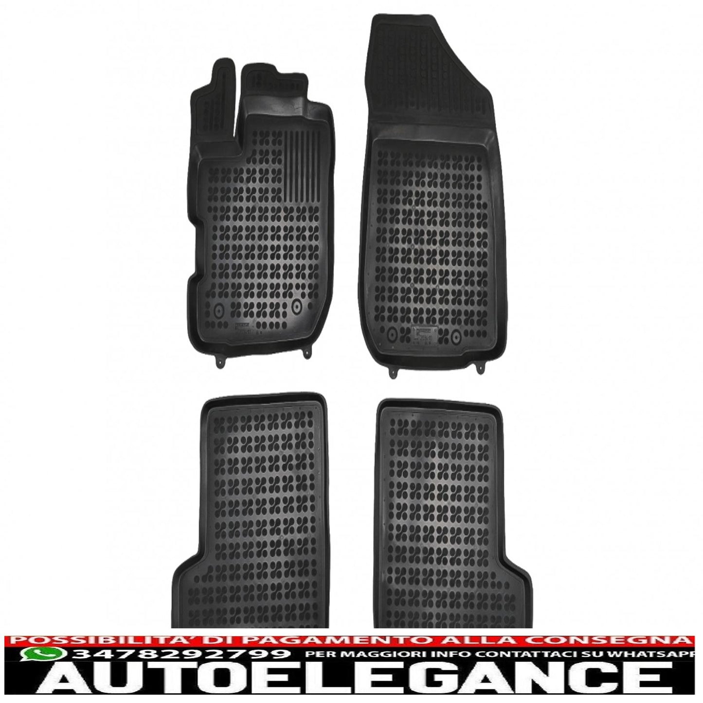 black rubber mats suitable for dacia dacia sandero ii stepway 4x4 version (2019-up)