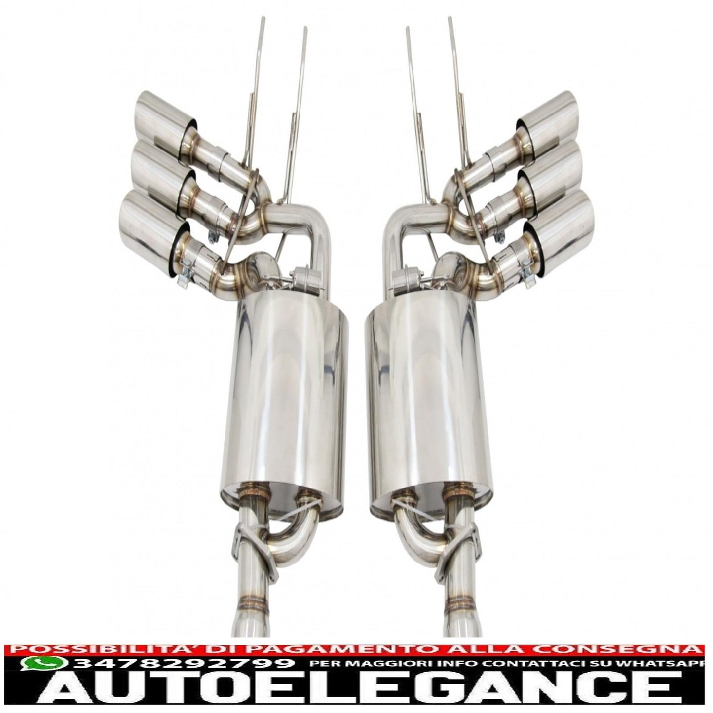complete exhaust system suitable for mercedes g-class w463 (2009-2018) g500 g55 g63 g65 triple exhaust pipes with electronic valve