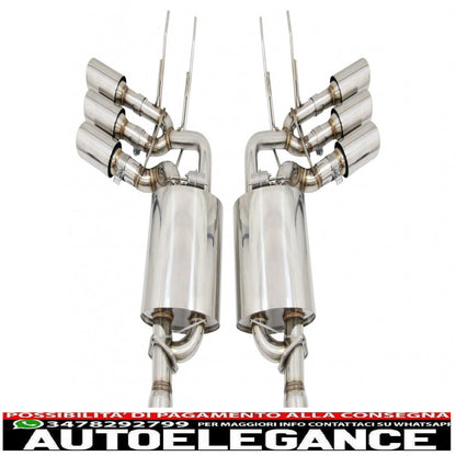 complete exhaust system suitable for mercedes g-class w463 (2009-2018) g500 g55 g63 g65 triple exhaust pipes with electronic valve
