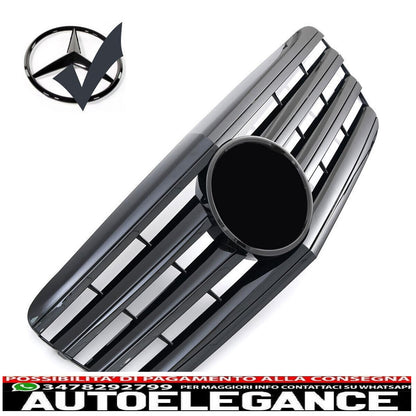 Griglia del radiatore sportiva per Mercedes W211 S211 E '06-'09 nero lucido