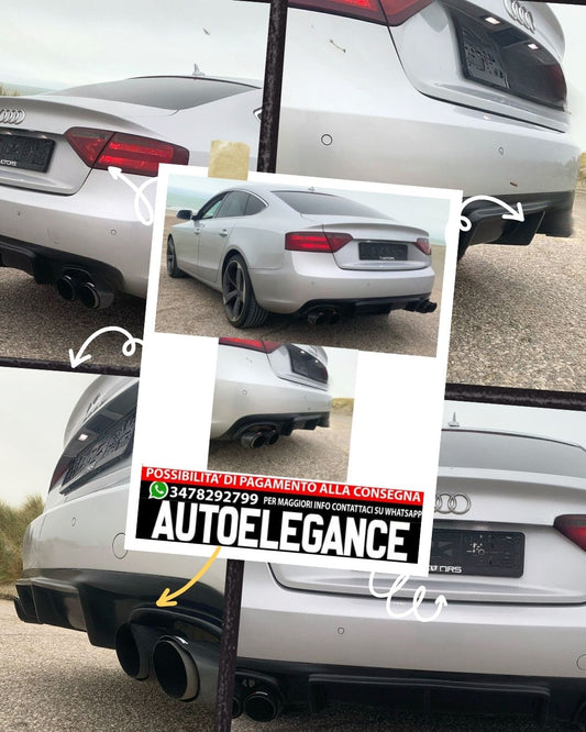 AUDI A5 SPORTBACK FACELIFT DIFFUSER ( 2012-2016 ) FOR STANDARD BUMPERS 