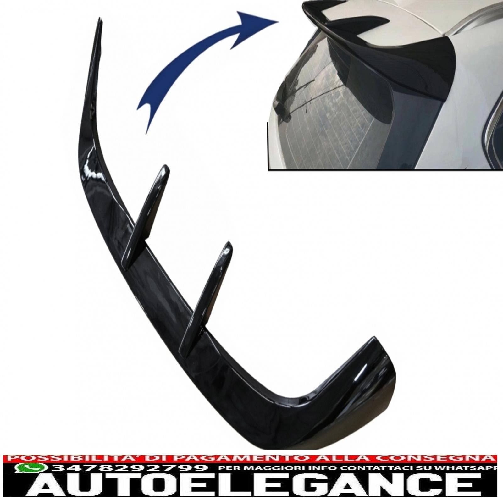 ala spoiler sul tetto adatta per bmw x1 suv f48 pre-lci (06.2015-2019) sport piano nero AUTOELEGANCERICAMBI