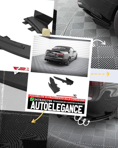 STREET PRO SPLITTER POSTERIORI + FLAPS ADATTO PER AUDI S5 / A5 S-LINE COUPÉ / CABRIOLET 8T