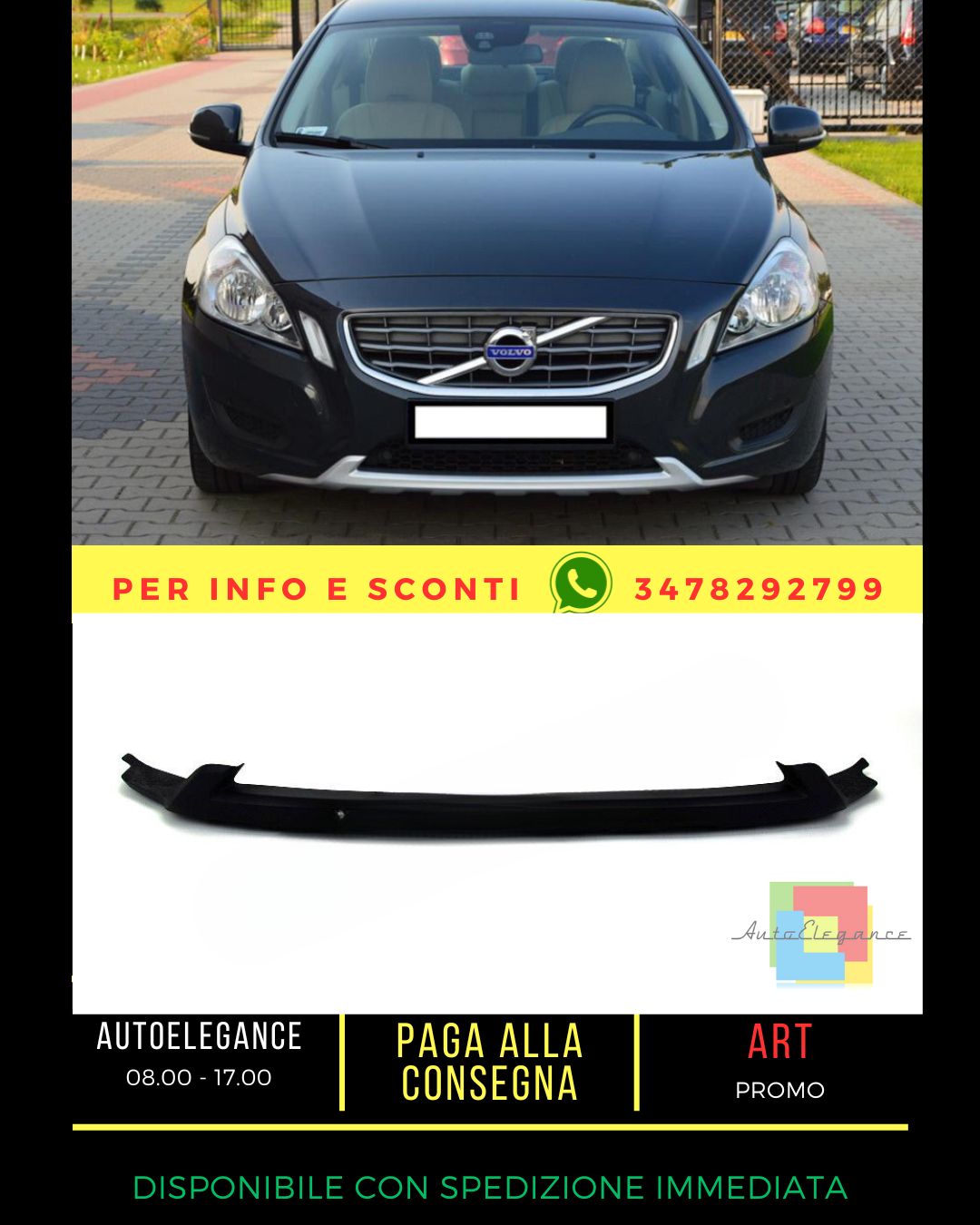 🔥SPLITTER ADATTO PER VOLVO S60 V60 2010-2018🔥
