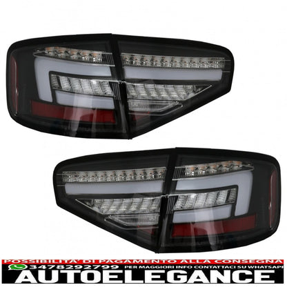 led rear lights suitable for audi a4 b8 sedan (2012-2015) red black dynamic sequential cornering lights