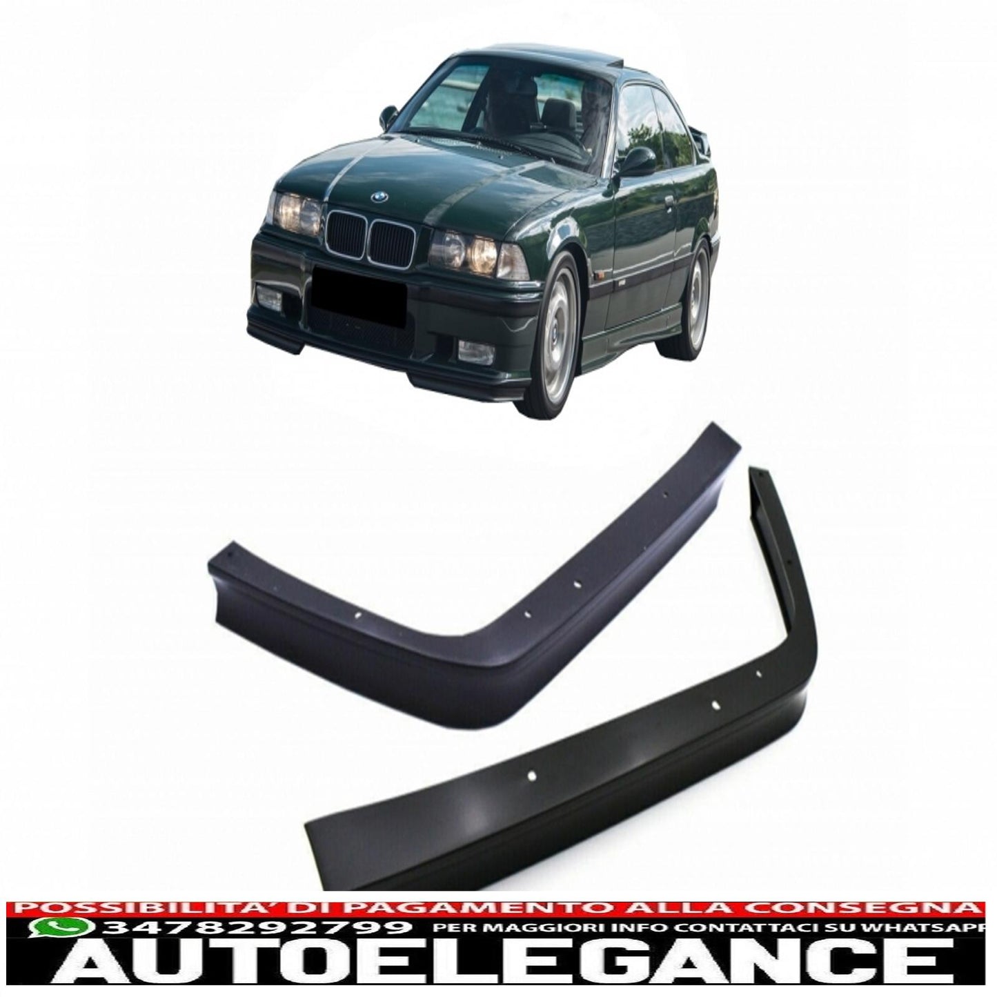 Front Bumper Spoiler Wings Suitable For BMW 3 Series E36 (1992-1998) M3 GT Design 