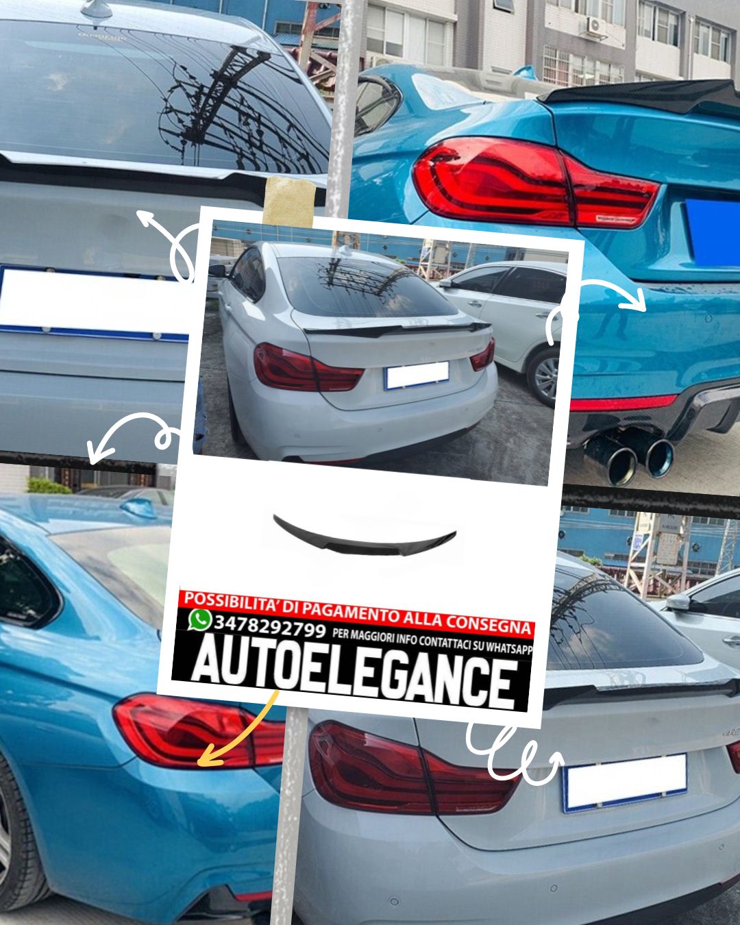 SPOILER adatto per BMW 4 F36 2014-21 Gran Coupe