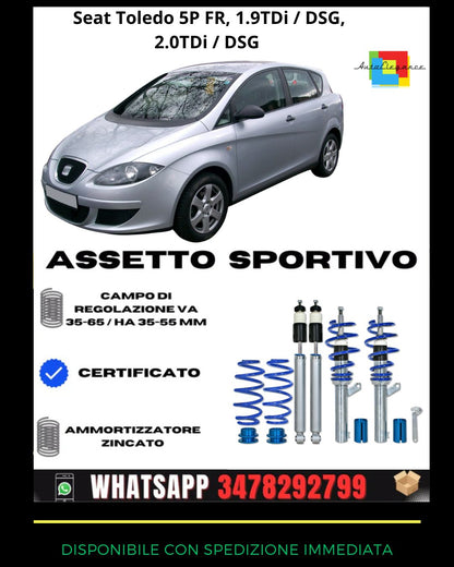 🔥Assetto sportivo adatto per Seat Toledo 5P FR, 1.9TDi / DSG, 2.0TDi / DSG🔥