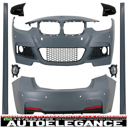 body kit with fog lamps and mirror caps suitable for bmw 3 series f30 (2011-2019) m-technik design