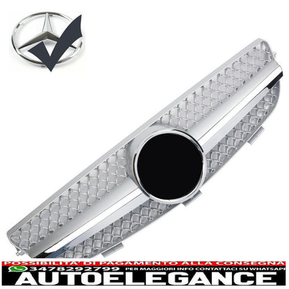 griglia sport griglia radiatore adatto per mercedes w209 clk argento + cromo-mostra il titolo originaletesto originalegrill sport kühlergrill passt für mercedes w209 clk silber + chrom
