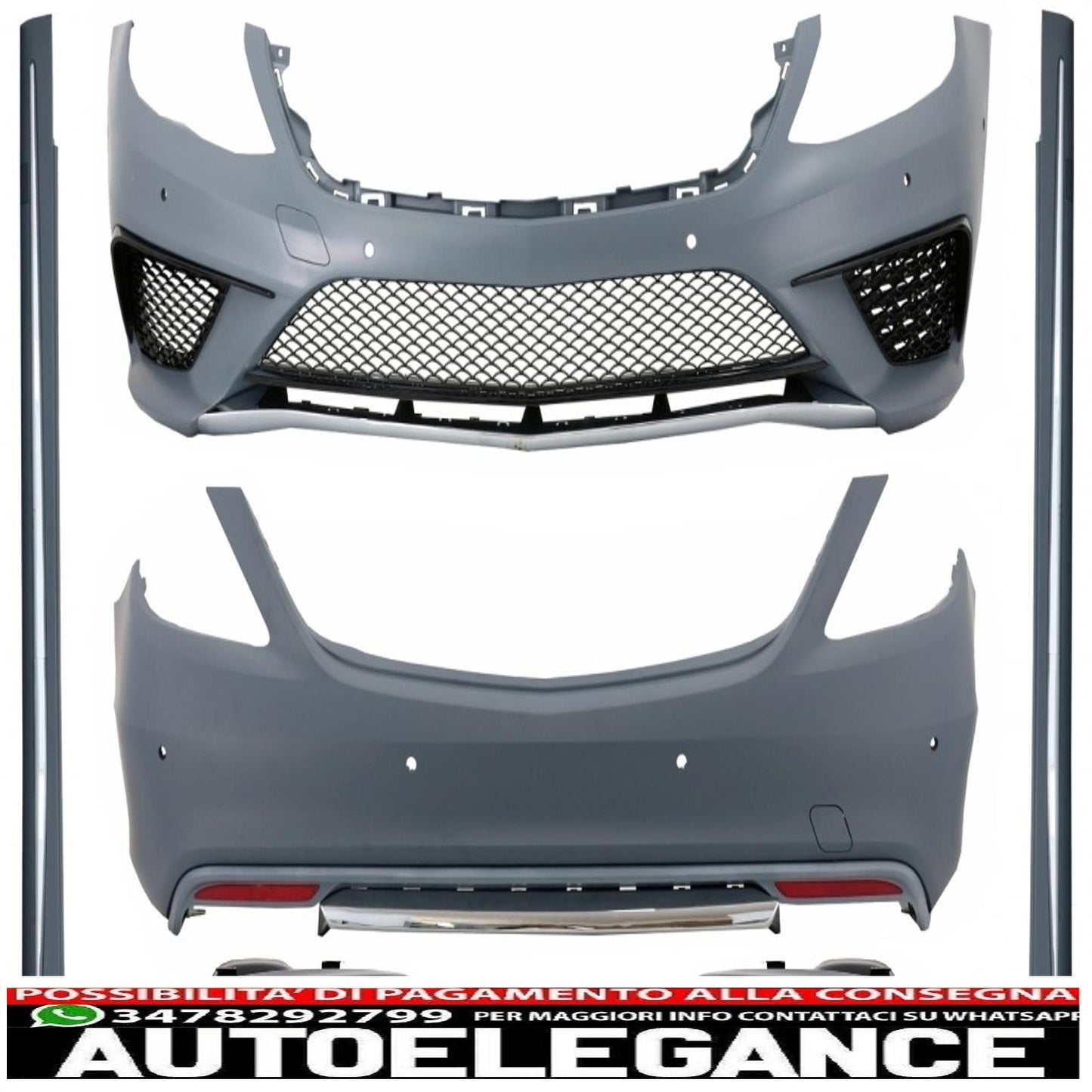 body kit suitable for mercedes s class w222 (2013-06.2017) with black exhaust tips s63 look