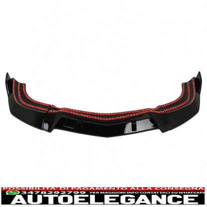 Front bumper lip suitable for mercedes c class w204 s204 c204 facelift (2011-2015) piano black