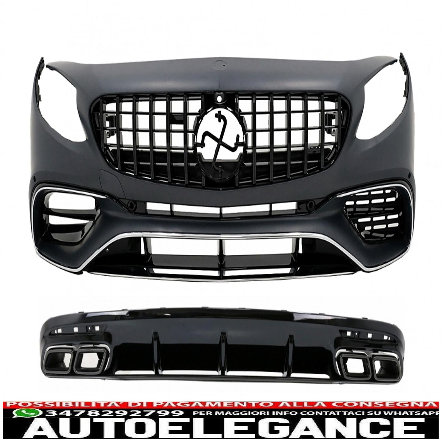 body kit suitable for mercedes s class coupe c217 sport line (2015-2021) s63 design all black 