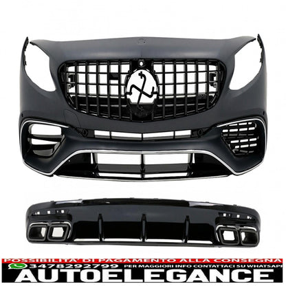 body kit suitable for mercedes s class coupe c217 sport line (2015-2021) s63 design all black 