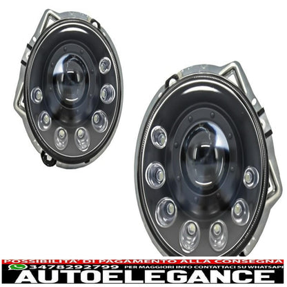 led headlights suitable for mercedes g-class w463 (1989-2012) black bi-xenon design 