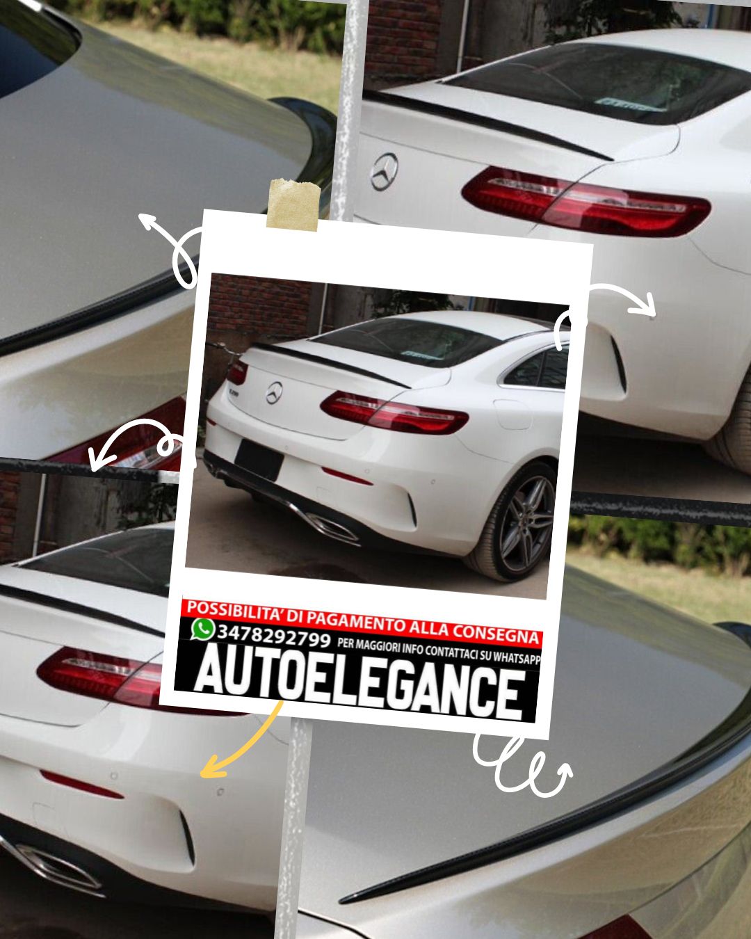 SPOILER adatto per Mercedes E class C238 Coupe 2017+