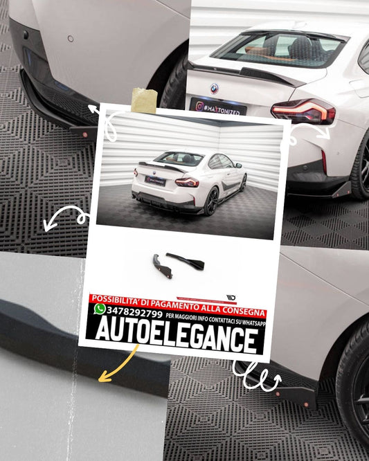 SPLITTER LATERALI POSTERIORI V.2 + FLAPS BMW 2 COUPE M-PACK G42  (2021 -)