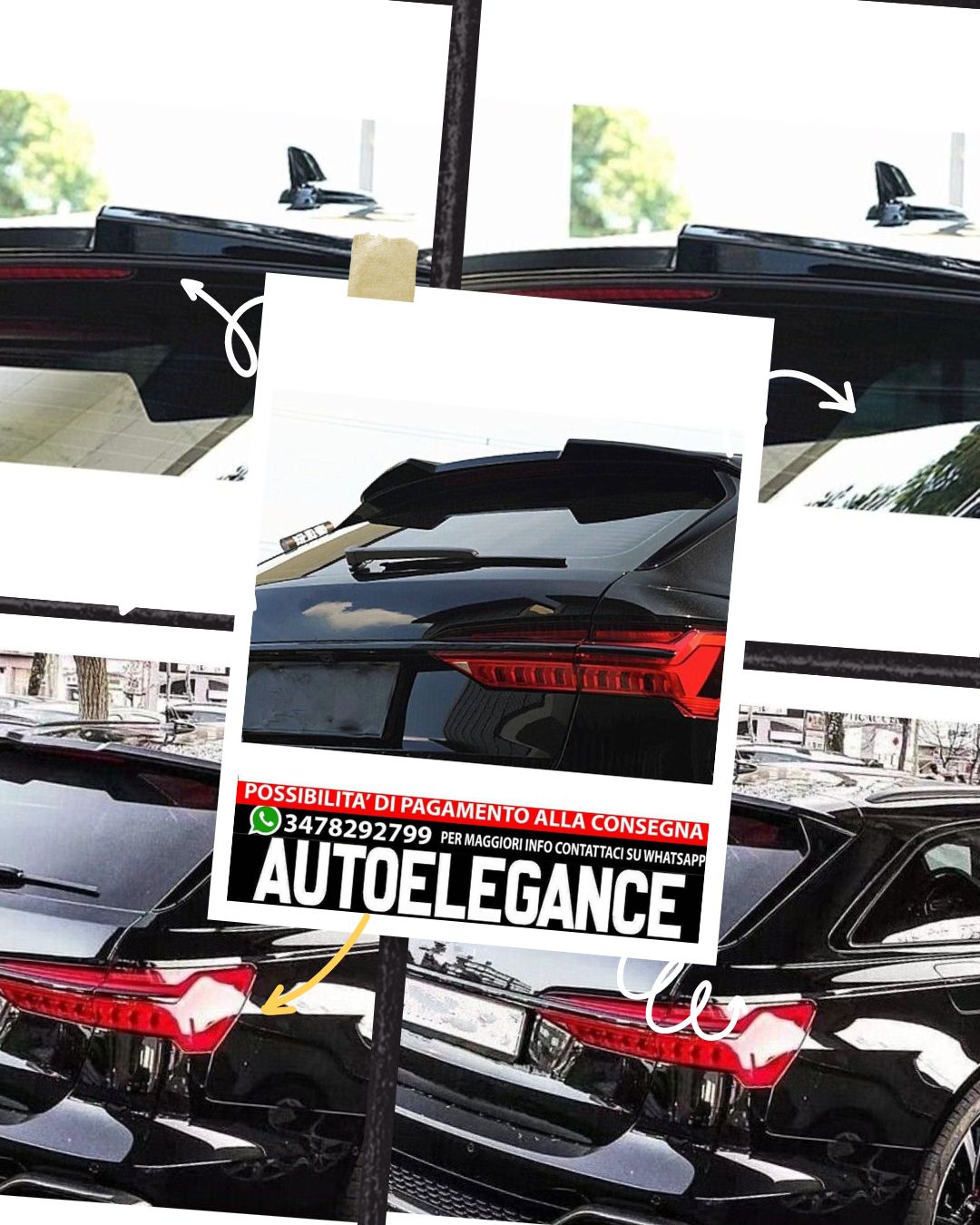 SPOILER adatto per AUDI A6 C8 AVANT 2018+