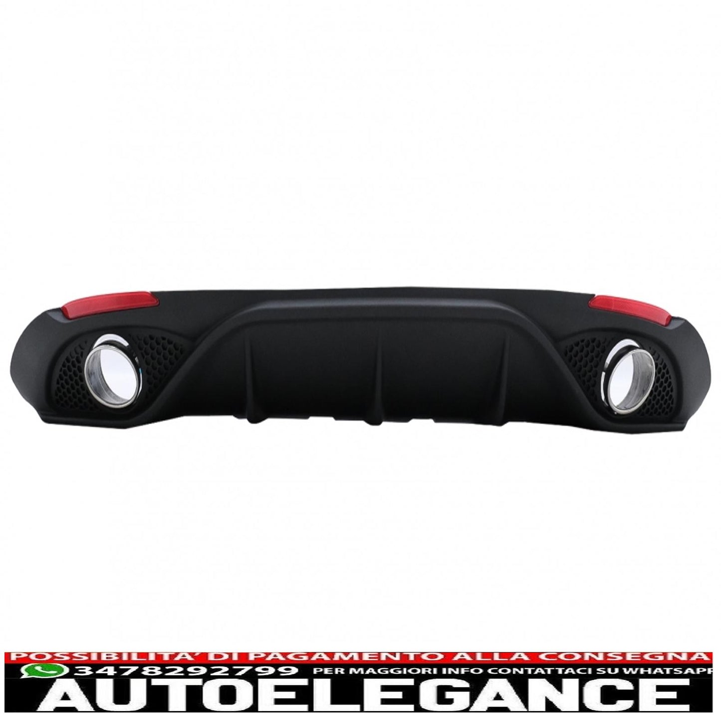 rear air diffuser valance suitable for alfa romeo giulia 952 veloce tb speciale td (2016-up) 