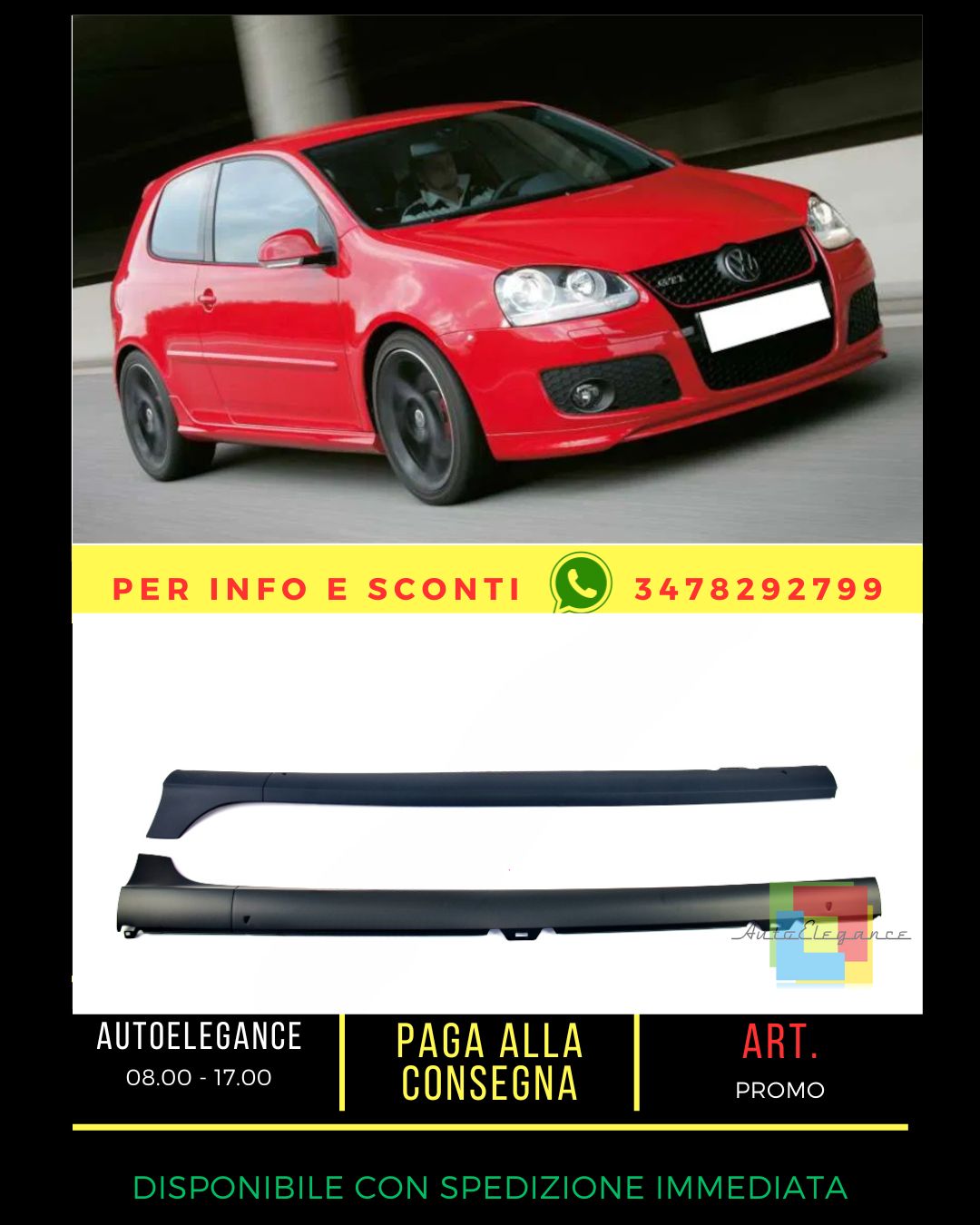 🔥 MINIGONNE ADATTE PER VW Golf 5 2003-2008🔥