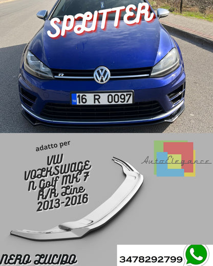 Splitter Anteriore VW VOLKSWAGEN Golf MK 7 R/R Line 2013-2016 Con ABE TÜV