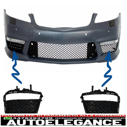 Griglie laterali paraurti anteriore fendinebbia drl adatto per mercedes classe s w221 (2005-2012) s63 s65 design