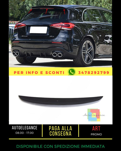 🔥GLOSSY BLACK SPOILER suitable for Mercedes A class W177 2018+ Hatchback🔥