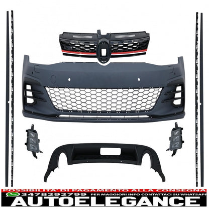 body kit suitable for vw golf 7.5 vii facelift (2017 onwards) gti design 