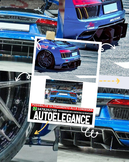 DIFFUSORE POSTERIORE ADATTO PER AUDI R8 MK.2  (2015-2018)