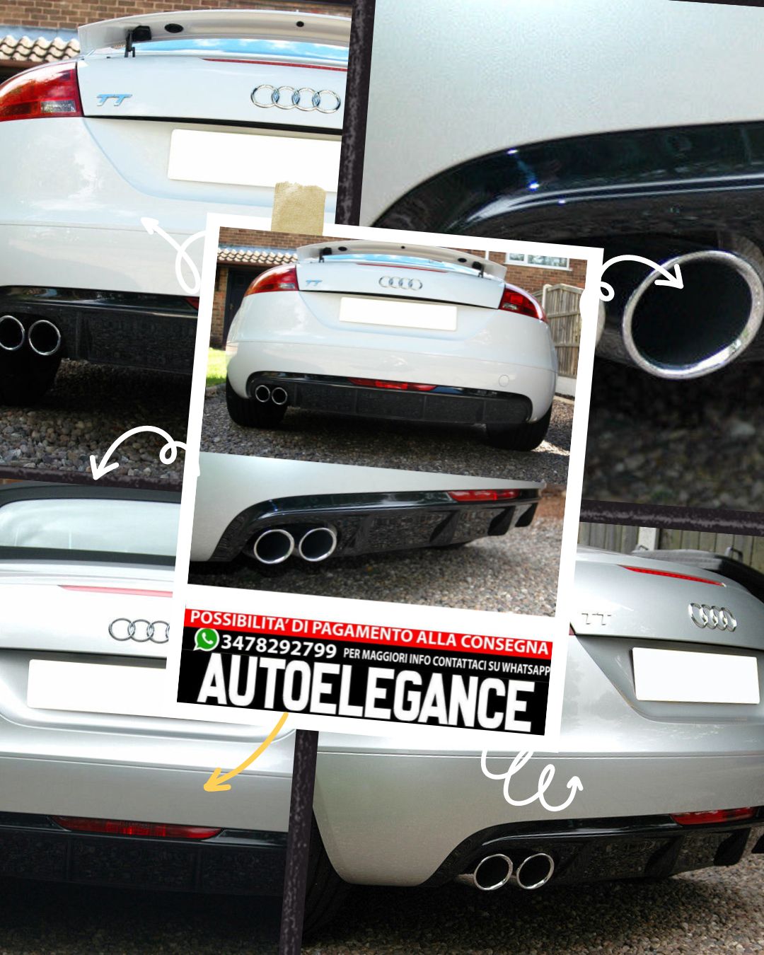 SPOILER  COMPATIBILE PER AUDI TT 8J