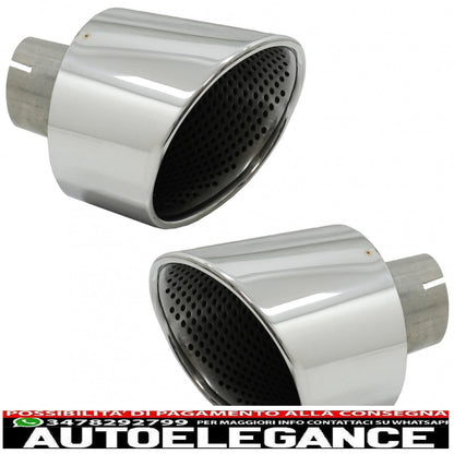 Exhaust tips exhaust tips suitable for audi a4 b9 (2016-2019) a5 f5 (2017-2019) chrome 