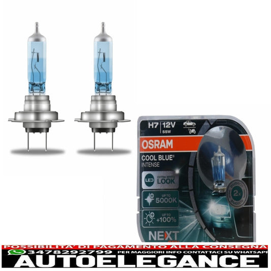 Osram cool blue intense lampada frontale alogena next gen h7 64210cbn-hcb 12v scatola hard core (2 unità)