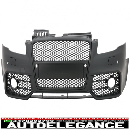 paraurti anteriore con griglia anteriore adatto per audi a4 b7 (2004-2008) rs4 design nero