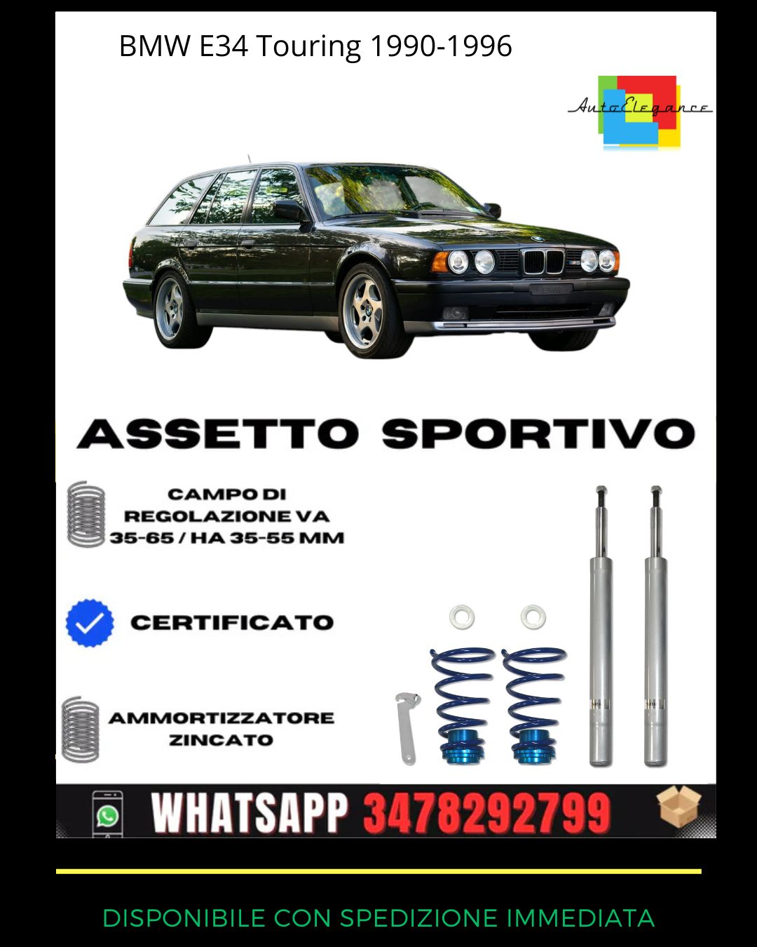 🔥Assetto sportivo ADATTO PER BMW E34 Touring 518i, 520i, 525i 1990-1996🔥