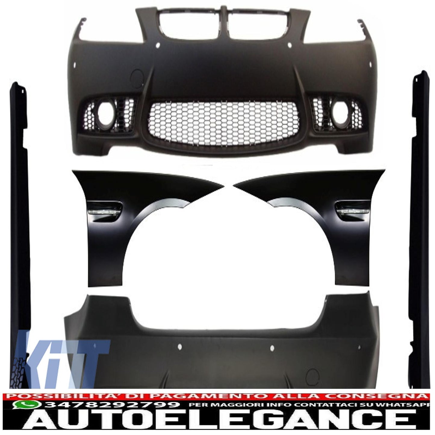 complete body kit suitable for bmw e90 pre lci 3 series m3 design (2004-2008)