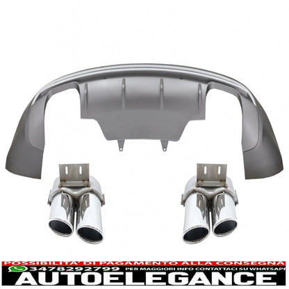 paraurti posteriore spoiler mantovana diffusore doppia uscita adatto per audi q5 8r facelift (2013-2016) paraurti standard se