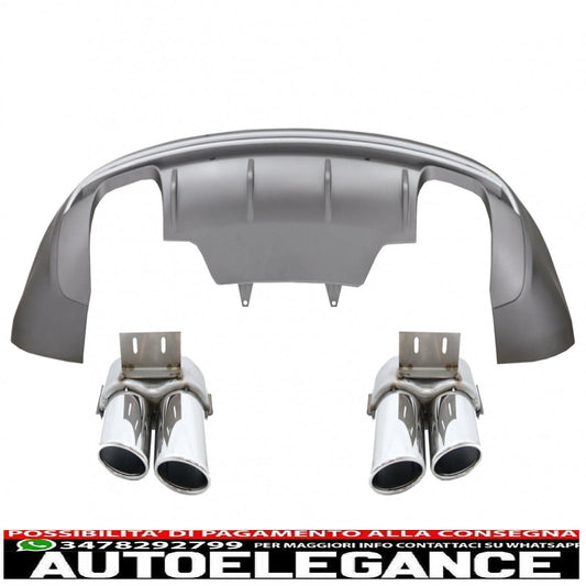 paraurti posteriore spoiler mantovana diffusore doppia uscita adatto per audi q5 8r facelift (2013-2016) paraurti standard se