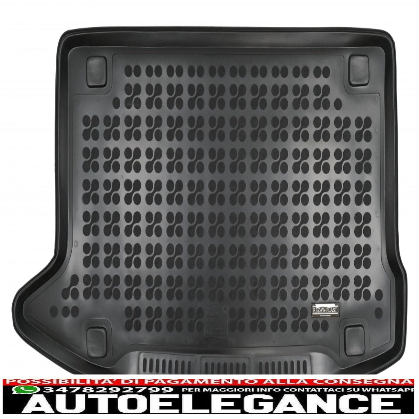 Black Rubber Trunk Mat Suitable for Hyundai Kona with Subwoofer (2017-up)