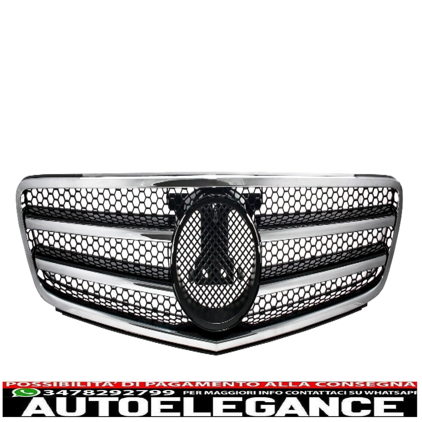 griglia anteriore adatta per mercedes benz w204 s204 limousine station wagon (2007-2011) sportiva nera lucida e cromata