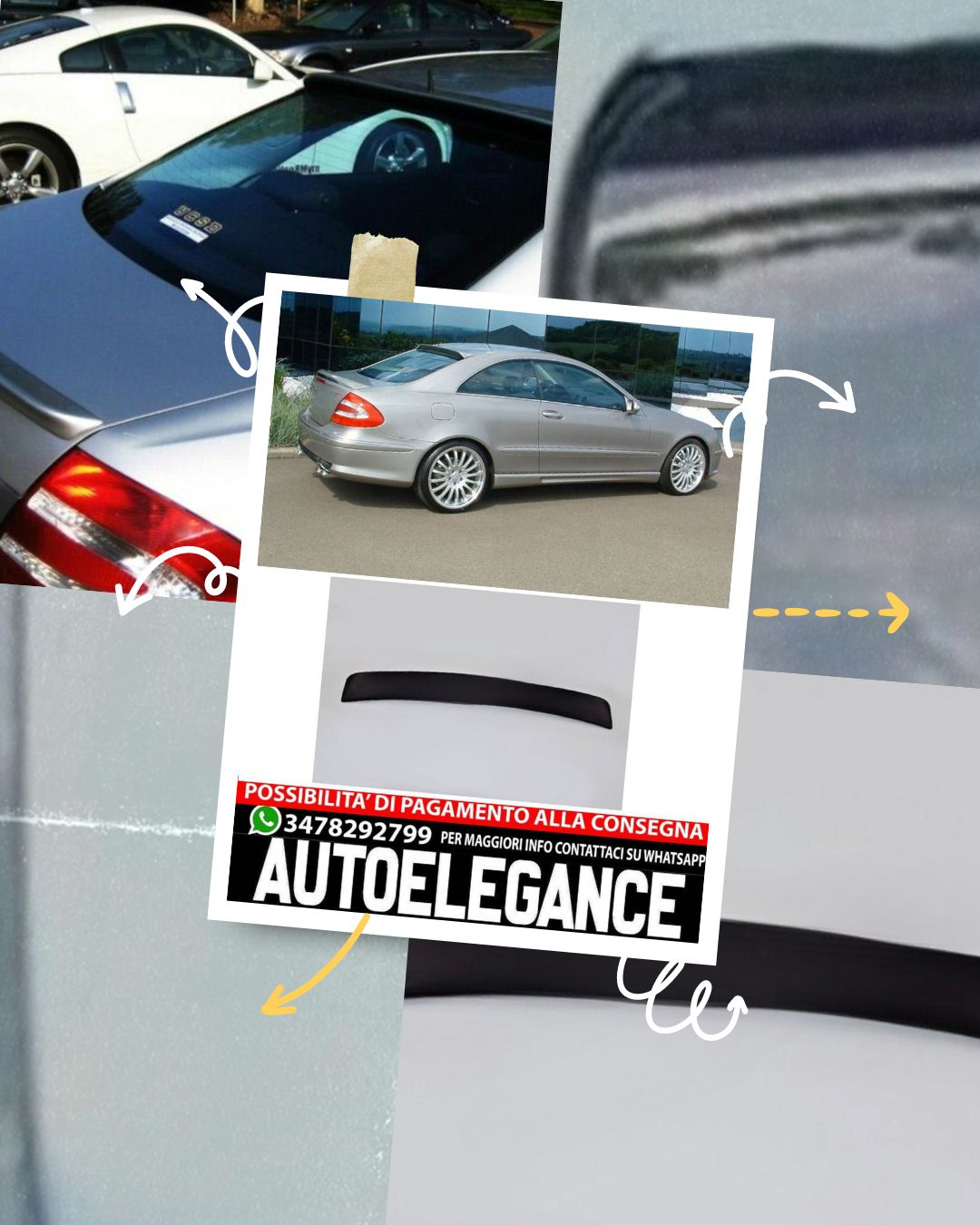 SPOILER LUNOTTO POSTERIORE Mercedes CLK W209 2002-2010