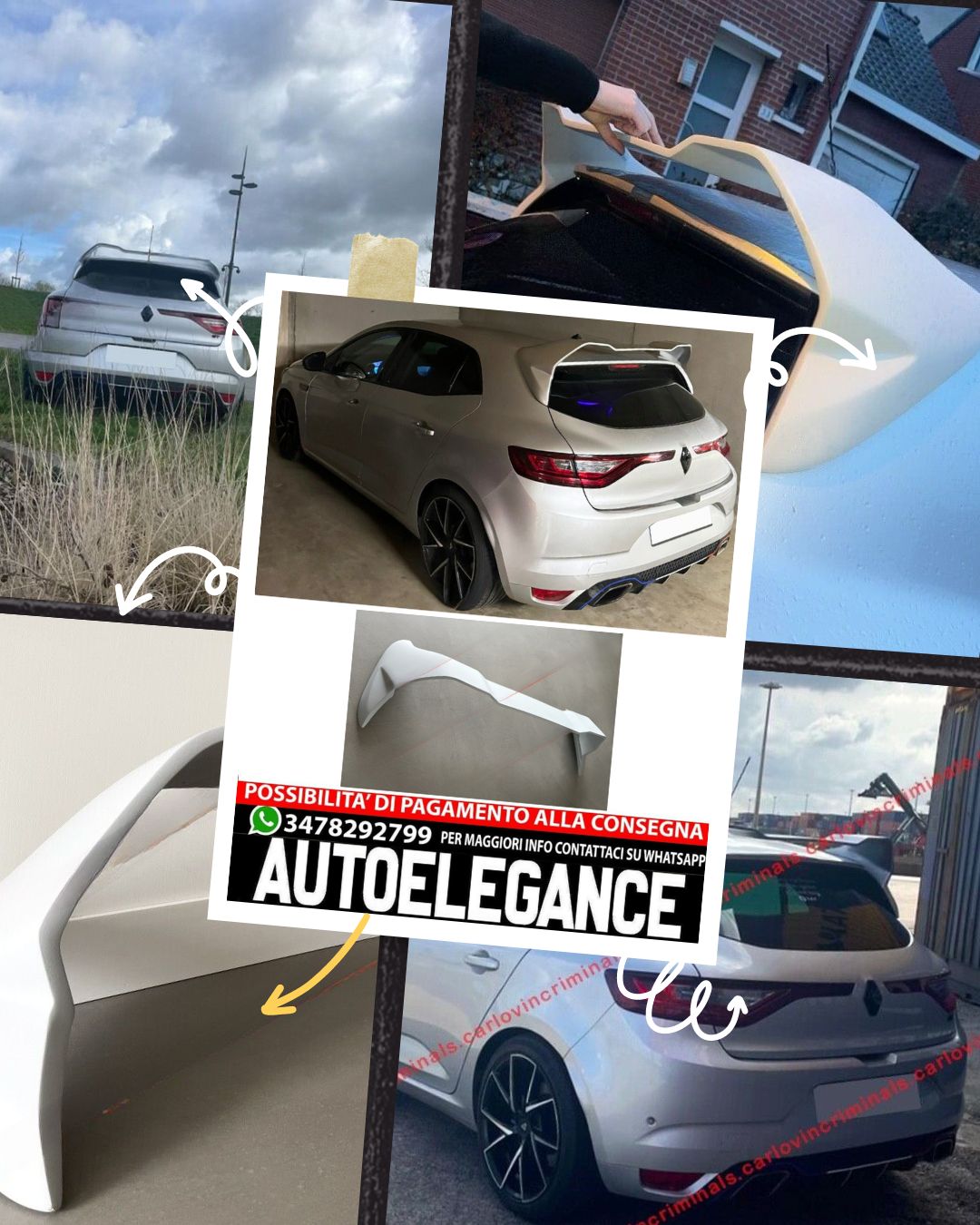 RS STYLE SPOILER FOR MEGANE 4 - ALL STANDARD SALOON MODELS 